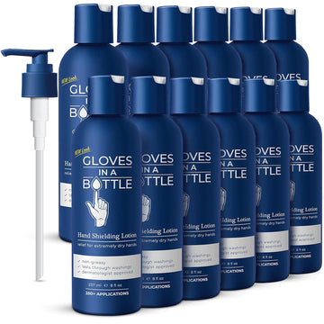 Gloves In A Bottle Shielding Lotion for Dry Itchy Skin, 8 ounce (12 Pa