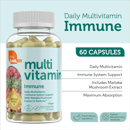 Zahler Multivitamin Immune, Daily Multivitamin +Immune System Support,