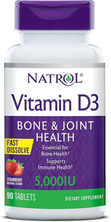 Natrol Vitamin D3 Fast Dissolve 5000 IU Capsules, Support Your Immune