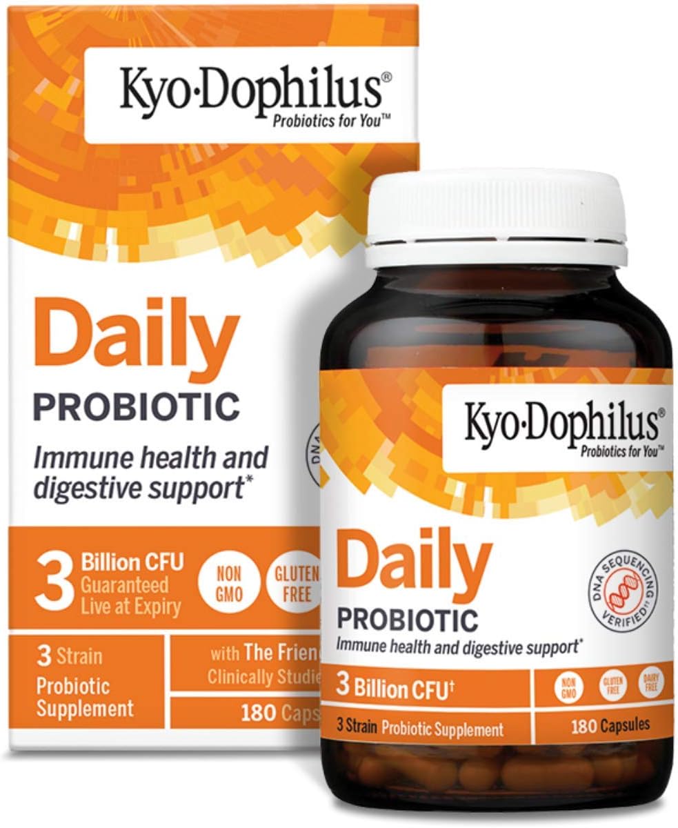 Kyo-Dophilus Daily Probiotic, Immune And Digestive Support, 180 Capsules