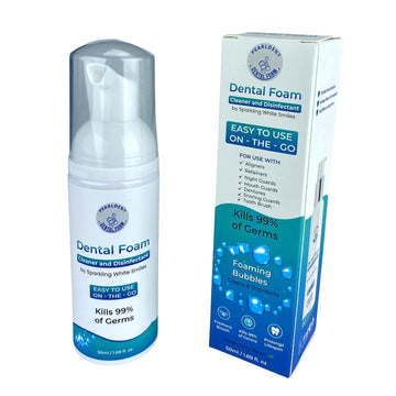 Pearldent Dental Foam - Cleans and Sterilizes Removable Dental and Ortho Appliances - Up to 4 Months Supply. Great for Aligners, Retainers, Mouth Guards