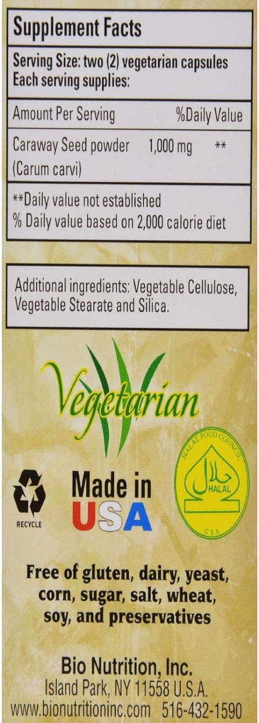 Bio Nutrition Caraway Seed Vegi-Caps, 60 Count