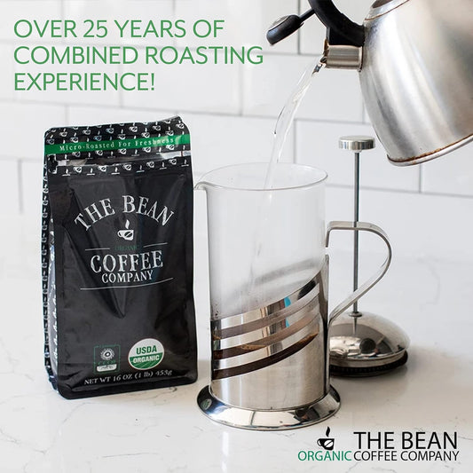 The Bean Organic Coffee Company - Organic DECAF Pumpkin Spice - Medium Roast - Ground Coffee - bag (Pack of 2) - Certified Organic