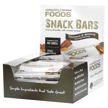 FOODS, Coconut Almond Chewy Granola Bars, 12 Bars, 1.4 oz (40 g) Each,2.88 Ounces