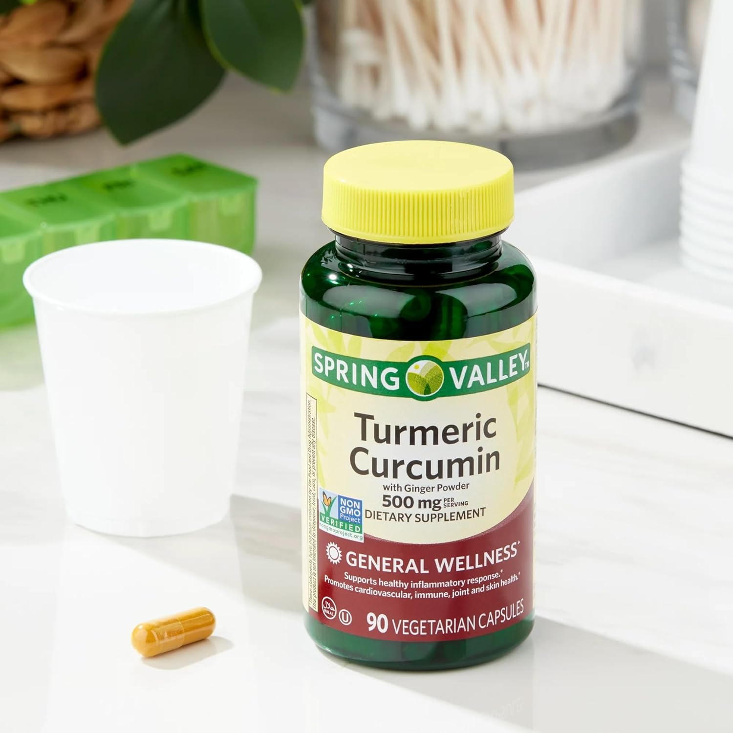 Spring Valley Turmeric Curcumin 500mg with 50mg Ginger Powder Twin Pac