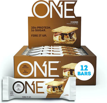 ONE Protein Bars, Smores, Gluten Free Protein Bars with 20g Protein an1.7 Pounds