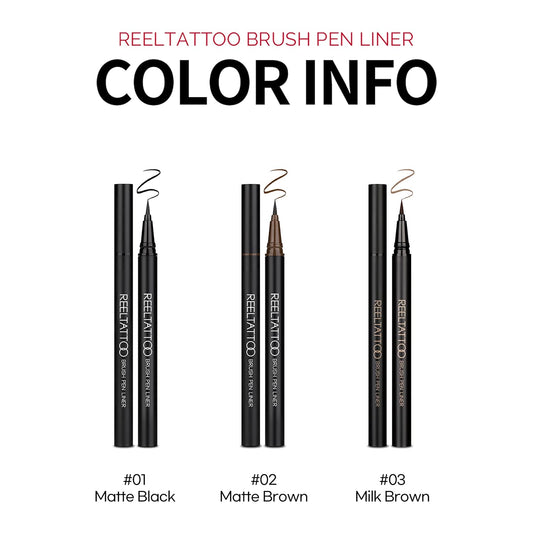 MERYTHOD Brush Tip Pen Eyeliner Strong Waterproof (03 Milk Brown)