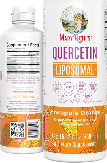 Maryruth Organics Vitamin, Sugar Free, Liquid Quercetin 500Mg Immune S