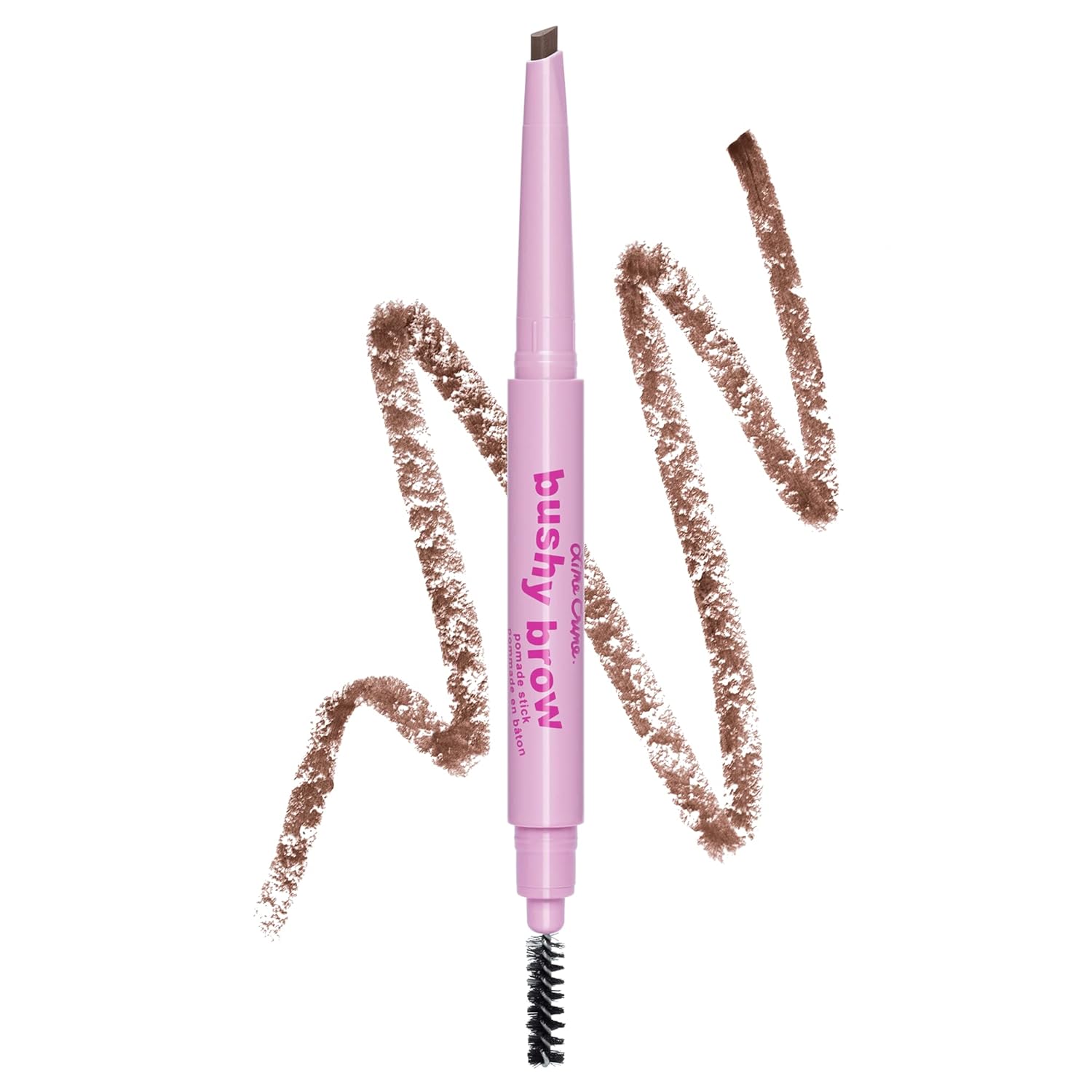 Lime Crime Bushy Brow Pomade Pencil, Chocolate Brown (Warm Deep Brown) - 2-in-1 Brush & Pomade Pencil Gives Eyebrows Volume & Texture - Long-Lasting, Defining & Smudge-Proof - Vegan, Cruelty-Free
