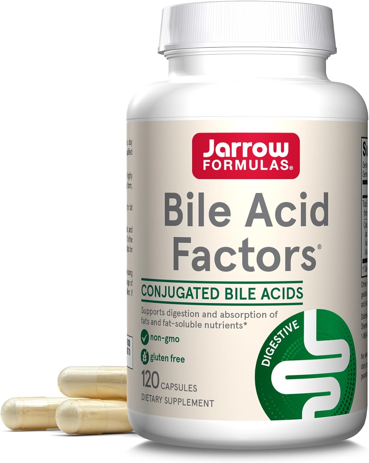 Jarrow Formulas Bile Acid Factors 1000 Mg With Conjugated Bile Acids, Dietary Supplement For Digestion Support And Absor