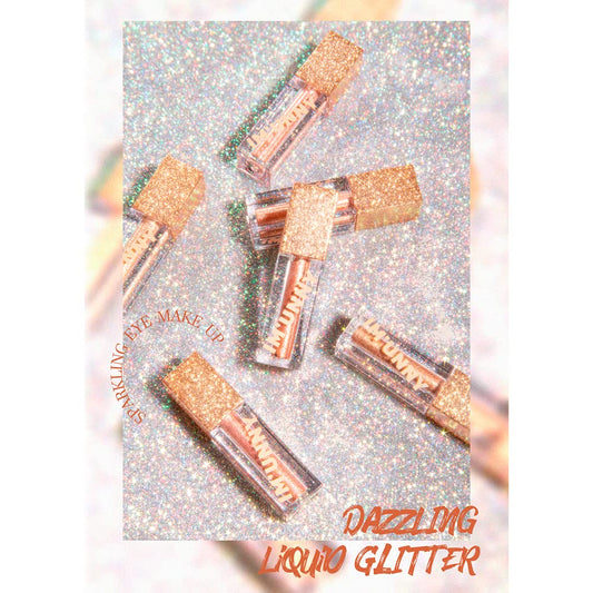 IM UNNY Dazzling Liquid Glitter | Sparkling Eyeshadow with Shimmer Finish Eye Gloss | Long Lasting and Quick Fixing | K-beauty (01 GOLD SPARKLE)