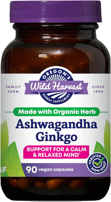 Oregon'S Wild Harvest Ashwagandha Ginkgo Organic Non-Gmo Her