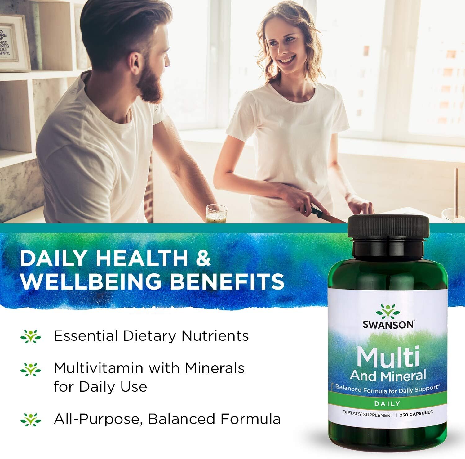Swanson Multi and Mineral Daily Men's Women's Multivitamin Multiminera