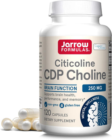 Jarrow Formulas Citicoline CDP Choline 250 mg, Dietary Supplement for 2.72 Ounces