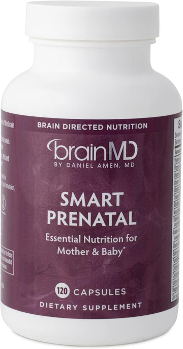 Dr Amen BrainMD Smart Prenatal - 120 Capsules - Multivitamin for Mom &