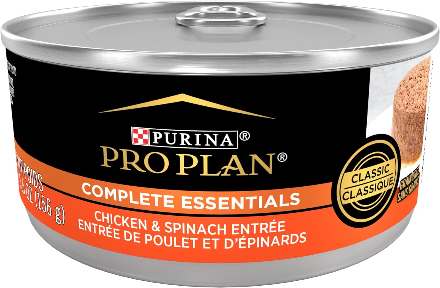 Purina Pro Plan Grain Free Pate Wet Cat Food, Complete Essentials Chicken And Spinach Entree Classic - 5.5 Oz. Can