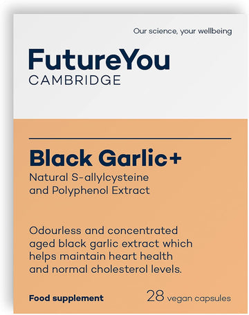 Futureyou Black Garlic+ (28 Odourless Garlic Capsules). Garlic Oil Hea0.25 Grams