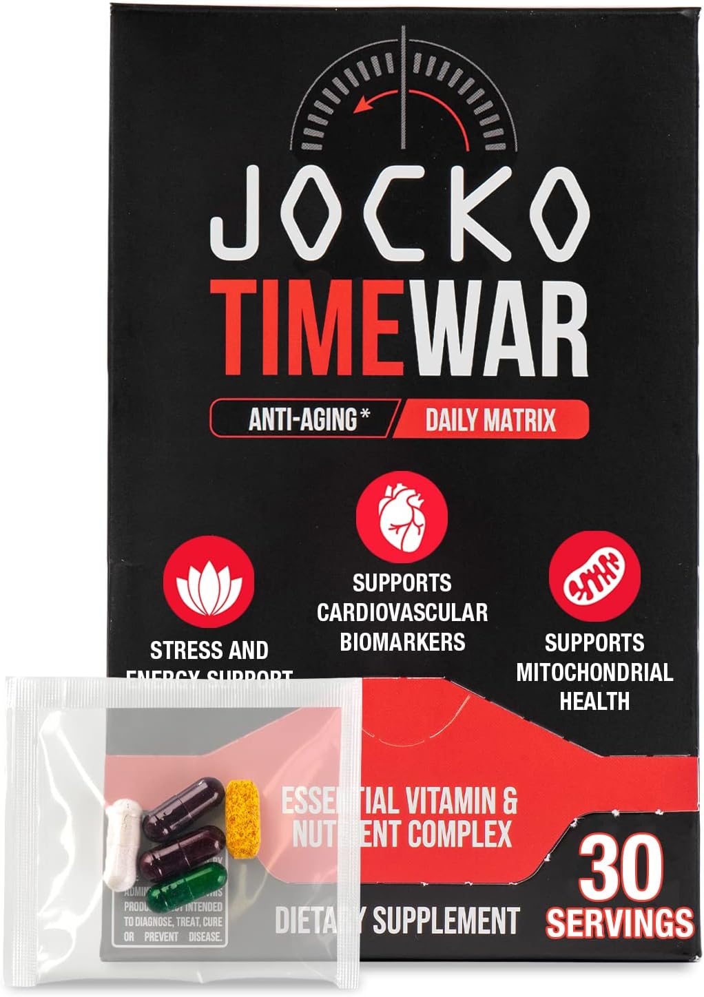 Jocko Fuel Time War Multivitamin - Healthy Aging Supplement For Heart,