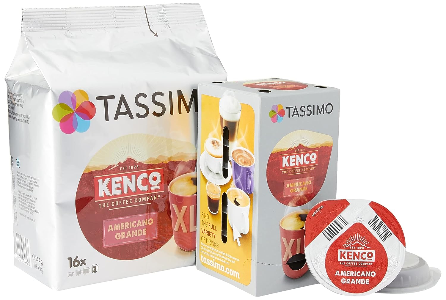 Kenco Classic Blend Coffee, T-Discs for Tassimo Coffeemakers, 16-Count Packages (Pack of 2) [Amazon Frustration-Free Packaging]