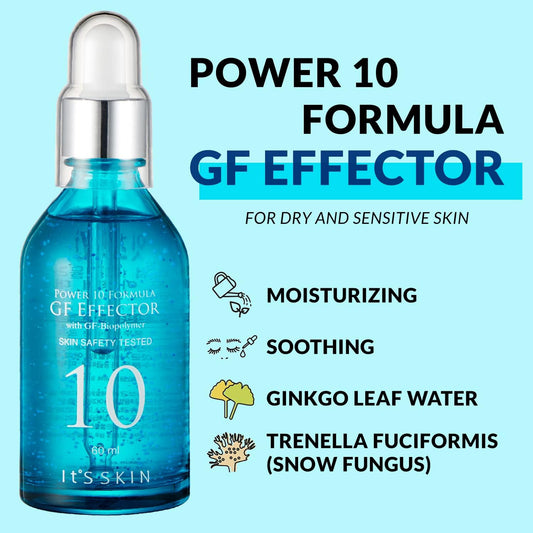 It'S Skin Power 10 Formula Gf Effector 60 (2.03  ) - Ginko Leaf Water Moisture Replenishing & Soothing Facial Serum, For Sensitive & Dry Skin