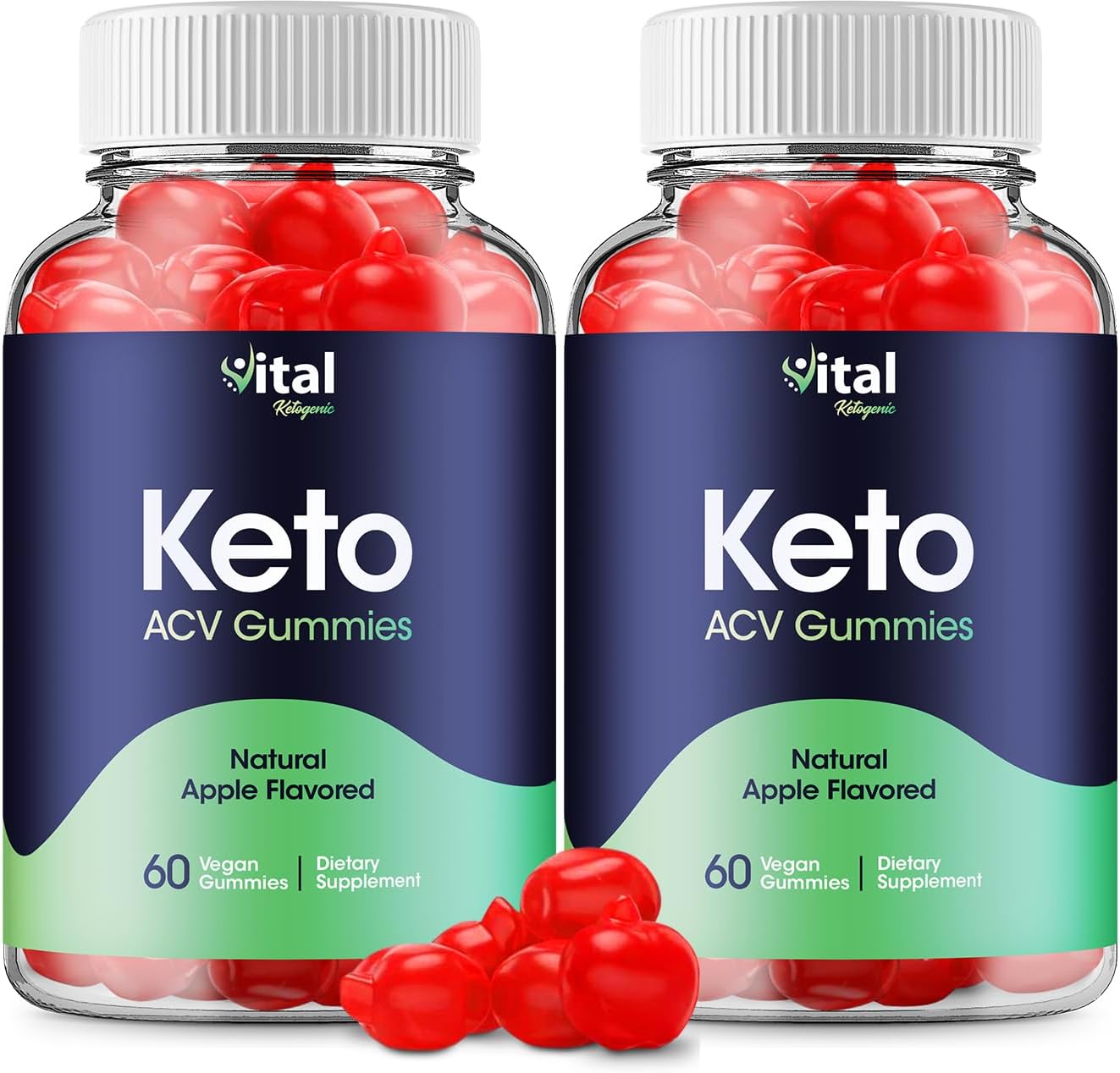 (2 Pack) Vital Ketogenic Keto ACV Gummies - Official - Vital Ketogenic