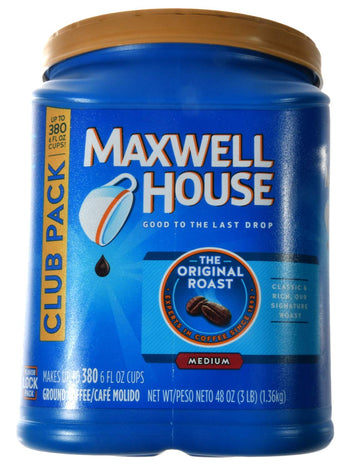 MAXWELL HOUSE The Original Roast Ground Coffee, Medium Classic and Rich Our Signature Club Pack, up to 380