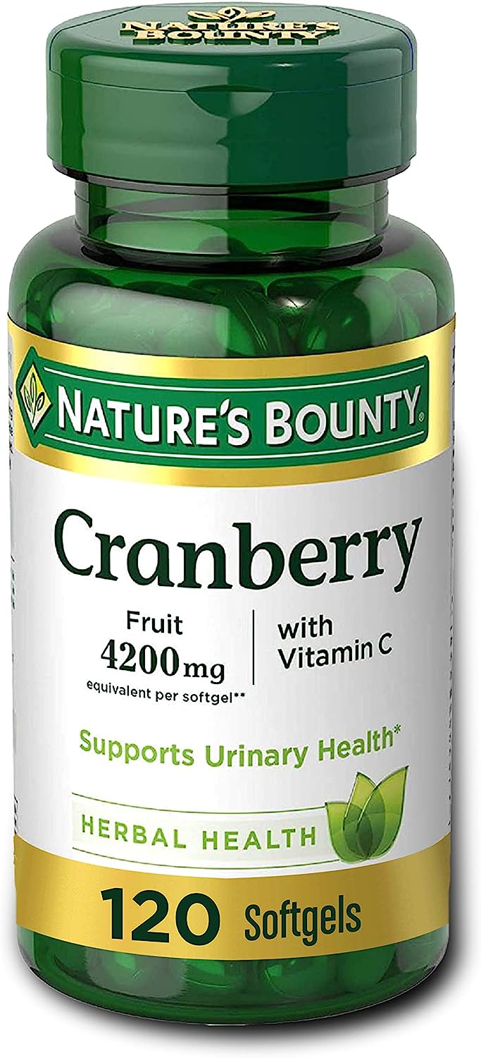 Cranberry Pills & Vitamin C by Nature?s Bounty. Herbal Health Suppleme