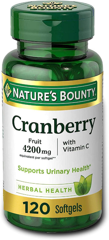 Cranberry Pills & Vitamin C by Nature?s Bounty. Herbal Health Suppleme
