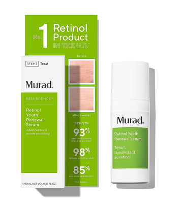 Murad Retinol Youth Renewal Serum - Resurgence Smooths Lines and Wrinkles on Face and Neck - Gentle Anti-Aging Hydrating Hyaluronic Acid Treatment Backed by Science