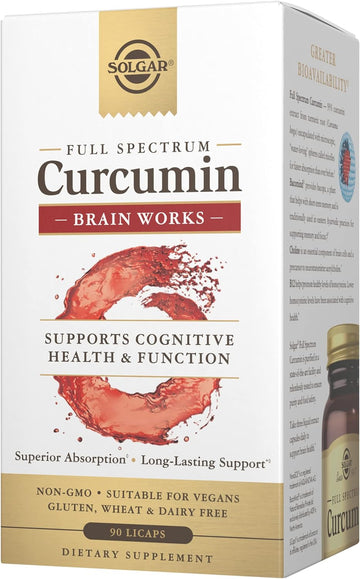 Solgar Full Spectrum Curcumin Brain Works, 90 Licaps - Support Memory