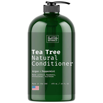 Tea Tree Conditioner, With Tea Tree Oil, Peppermint Oil, For Dry Damaged Hair Treatment, Sulfate Free Conditioner, Plant-Derived Made in USA - Packaging May Vary