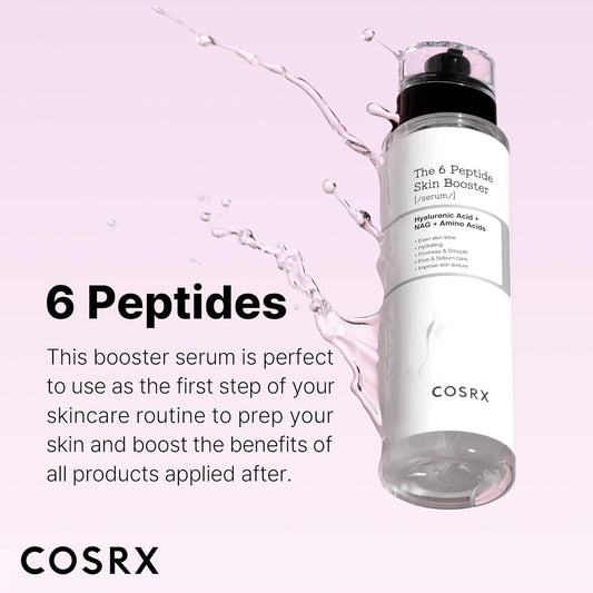 COSRX The 6 Peptide Skin Booster Toner Serum 150/5.07 ., Skin Renewal Collagen Boosting Facial Essence, 6 Niacinamide & Hyaluronic Acid for All Skin Types, Korean Skincare, Paraben Free