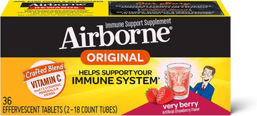 Airborne 1000mg Vitamin C with Zinc Effervescent Tablets, Immune Suppo