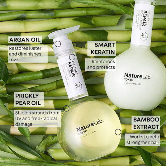 NatureLab TOKYO Perfect Repair Bundle: Repair Shampoo 11.5 , Repair Conditioner 11.5  & Repair Treatment Masque 6.7  | $49 VALUE