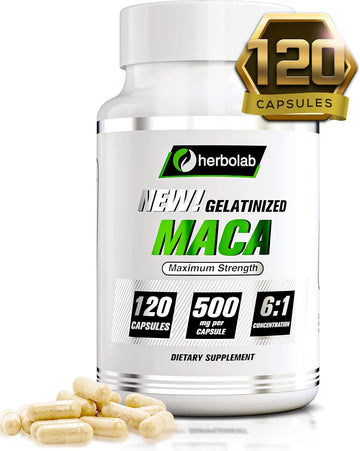 Black Maca Root Capsules Pure Organic Concentrate 6:1, Black & Purple