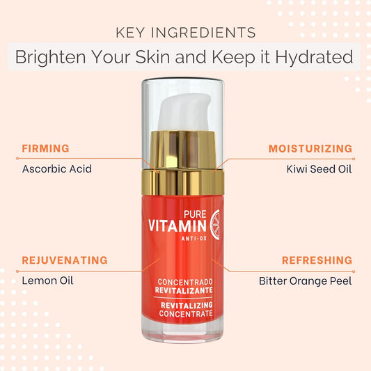 Noche Y Dia Vitamin C Serum - Daily Anti Aging Formula for Face & Skin - Even Skin Tone - Reduce Appearance of Wrinkles, Fine Lines, and Sun Damage - Boost Collagen - 30 (1.02  )