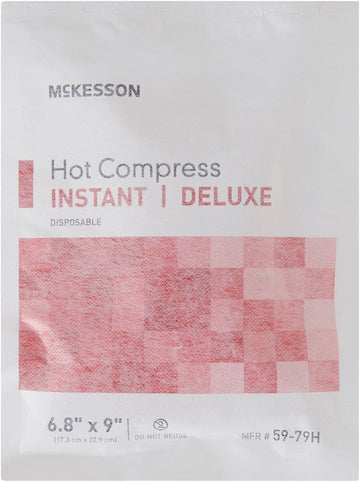 McKesson Hot Compress, Instant Hot Pack, Disposable, 6 4/5 in x 9 in,