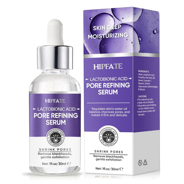 Pore Minimizer Serum, 100% Vegan Pore Exfoliating Solution, Pore Skin Care Serum Facial Essence for Shrinking & Minimizing Pores, Pore Refining Serum & Pore Tightening, 30