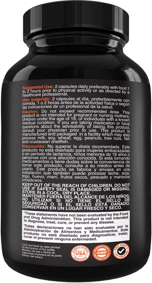 Aumento De Testosterona Masculina Para Hombres  Suplemento De Mejora Masculina Con Extracto De Hierba De Cabra En Celo,