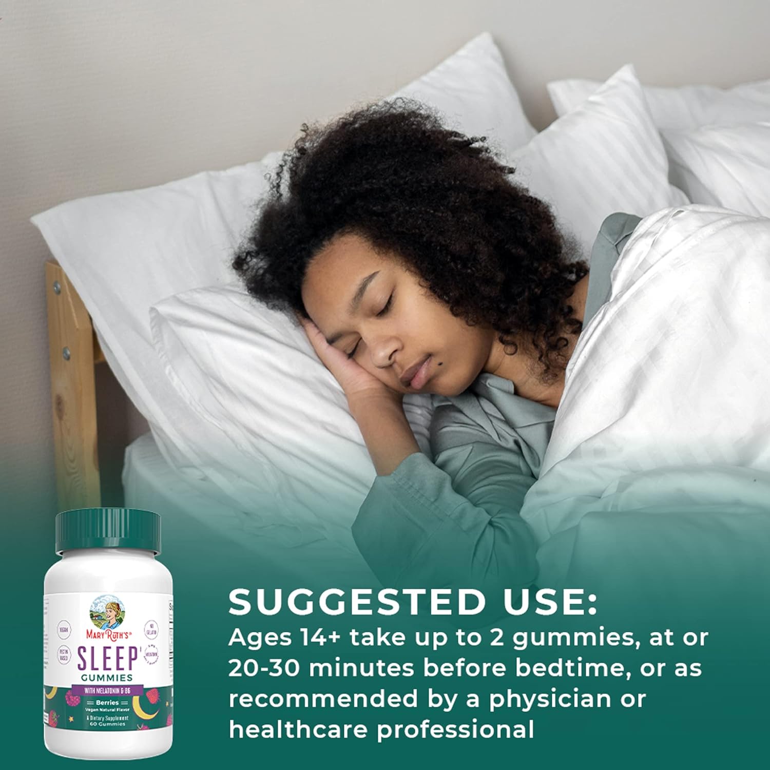 MaryRuth's Melatonin Gummies | Melatonin 5mg Sleep Gummies with Vitami