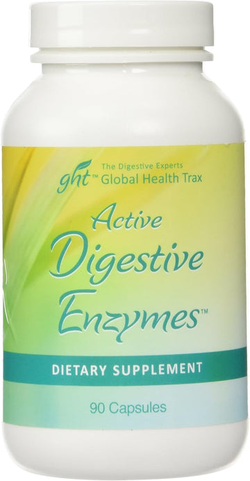 Global Health Trax Active Digestive Enzymes -- 90 Capsules3.53 Ounces