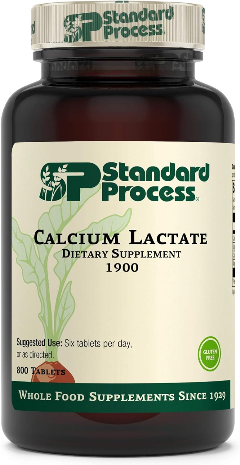 Standard Process - Calcium Lactate - Non-Dairy Calcium Supplement, 250