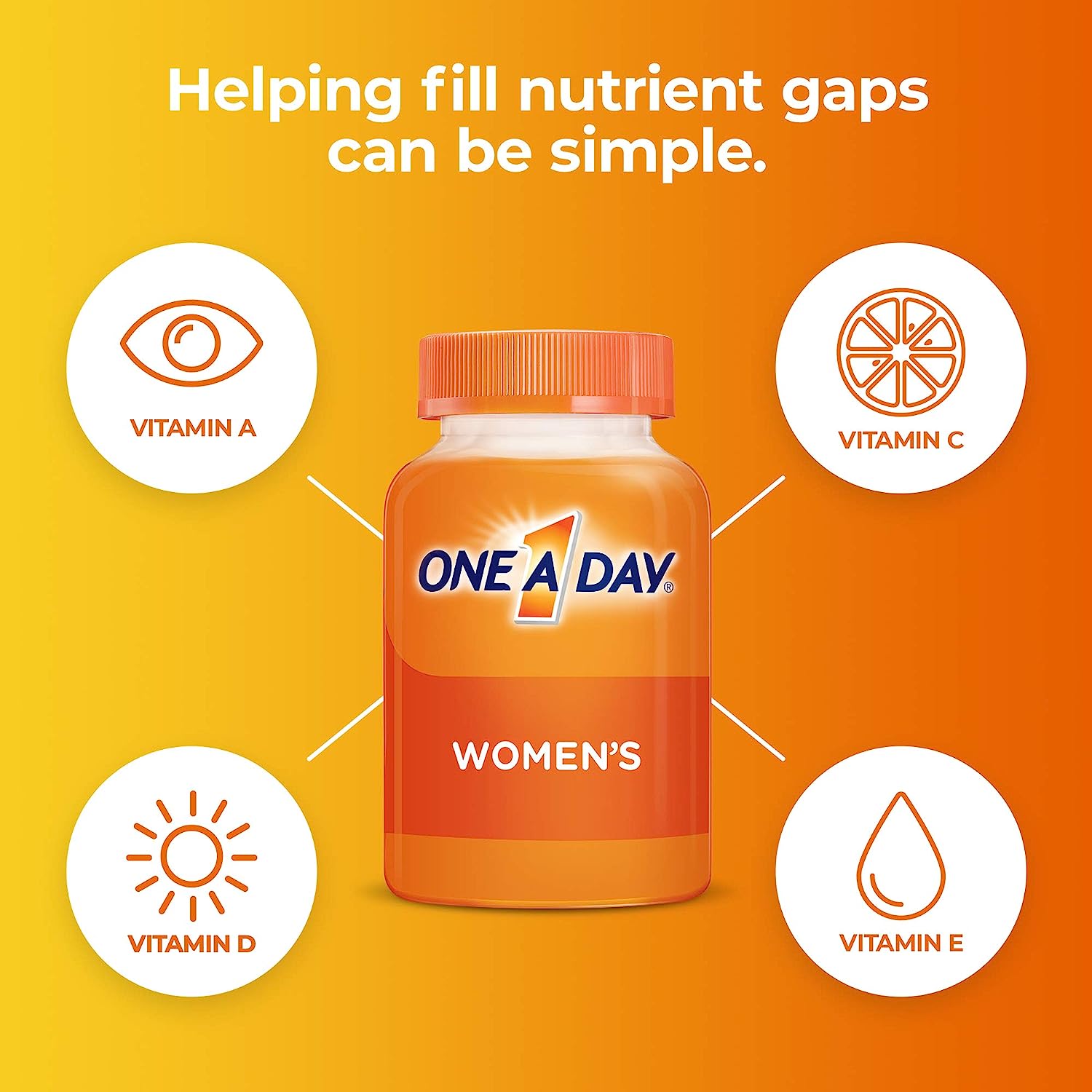  One A Day Women’s Multivitamin Gummies, Supplement with Vit