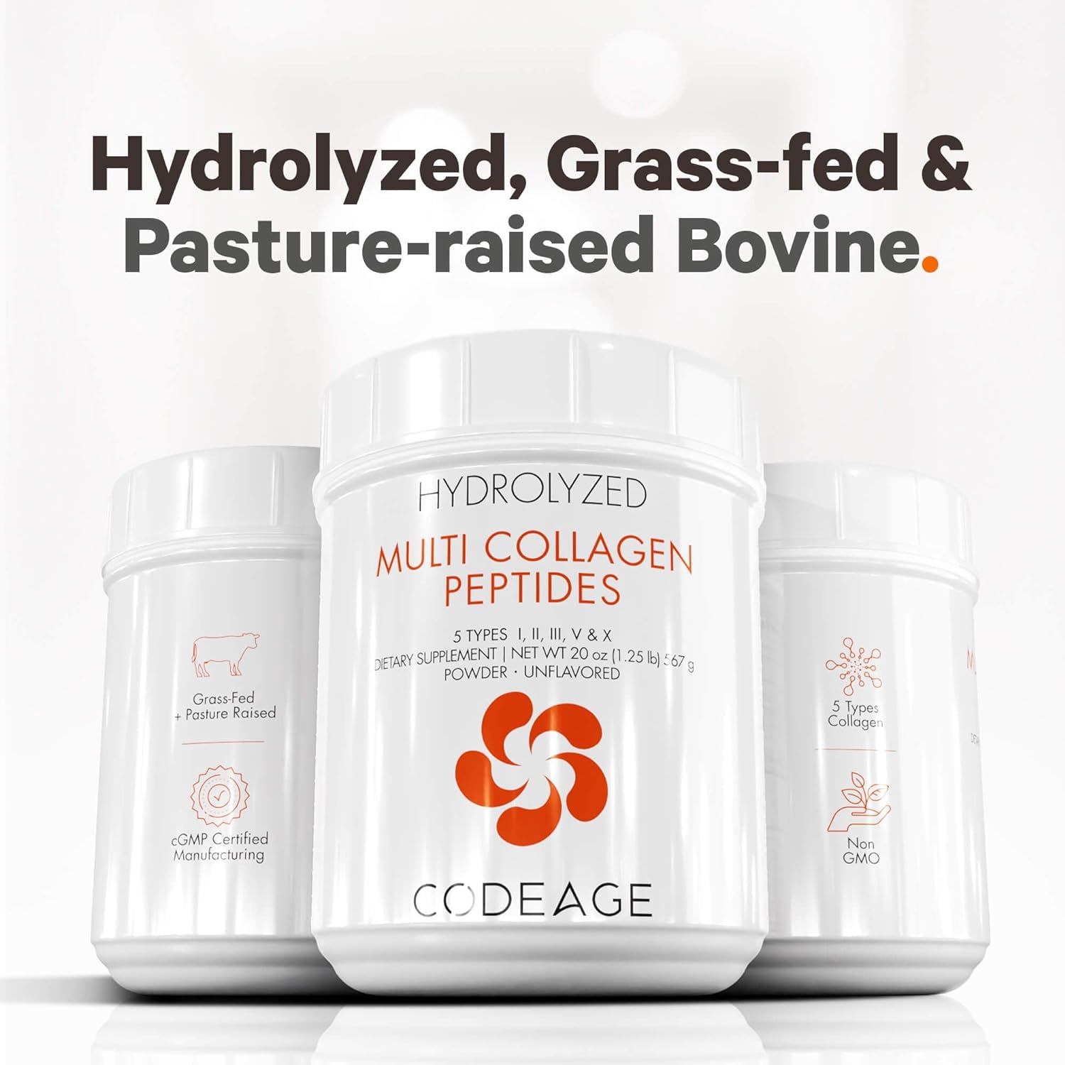 Codeage Multi Collagen Protein Powder Peptides, 2-Month Supp