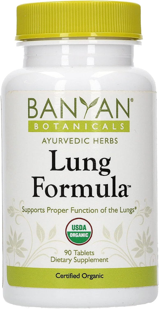 "Banyan Botanicals Lung Formula"-"Organic Herbal Tablets"-"Licorice and Tulsi Supplements"