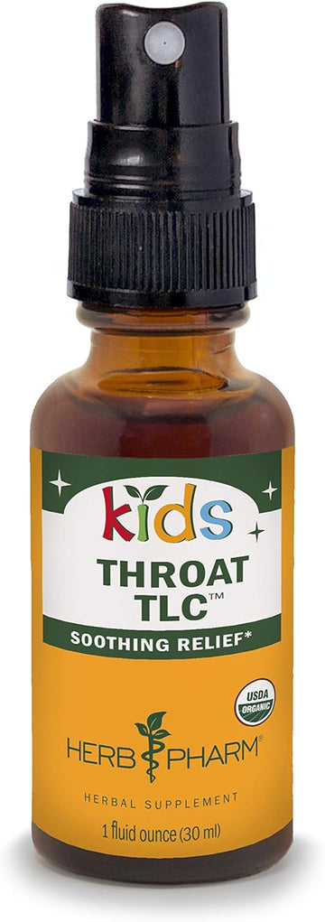 Herb Pharm Kids Certified-Organic Alcohol-Free Throat TLC Herbal Spray