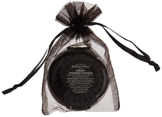 MANIC PANIC Vampyre's Veil White Pressed Powder - Ultra Matte White Face Powder Makeup for Buildable Light to Full Coverage - Long Lasting Setting Powder for Makeup - With Mirror & Applicator (2.4)