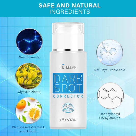 TOTCLEAR Dark Spot Remover For face and Body, Dark Spot Corrector Serums for Skin Care, Advanced Formula with Effective and Safe Ingredients for All Skin Types 1.7