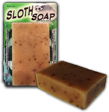 Gears Out Bodacious Bath Sloth Soap Handcrafted Bath Soap Made with Coffee Grounds, 1 Bar