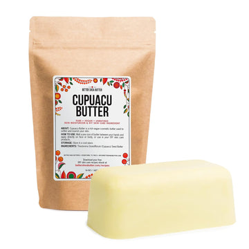 Better Shea Butter Cupuacu Butter Raw, Pure & Unrefined for Hair Growth & Dry Skin on Body and Face - Brazilian Body Butter Base for DIY Butter, Lotion Base and Soap Making - Cupuaçu Butter 16